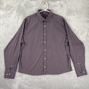 UNTUCKit Shirt men's XL Button Up Performance Stretch Red Plaid Casual Office
